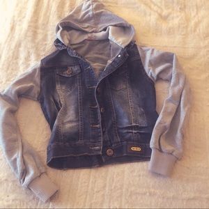 Jean Jacket Denim Hooded Sweatshirt